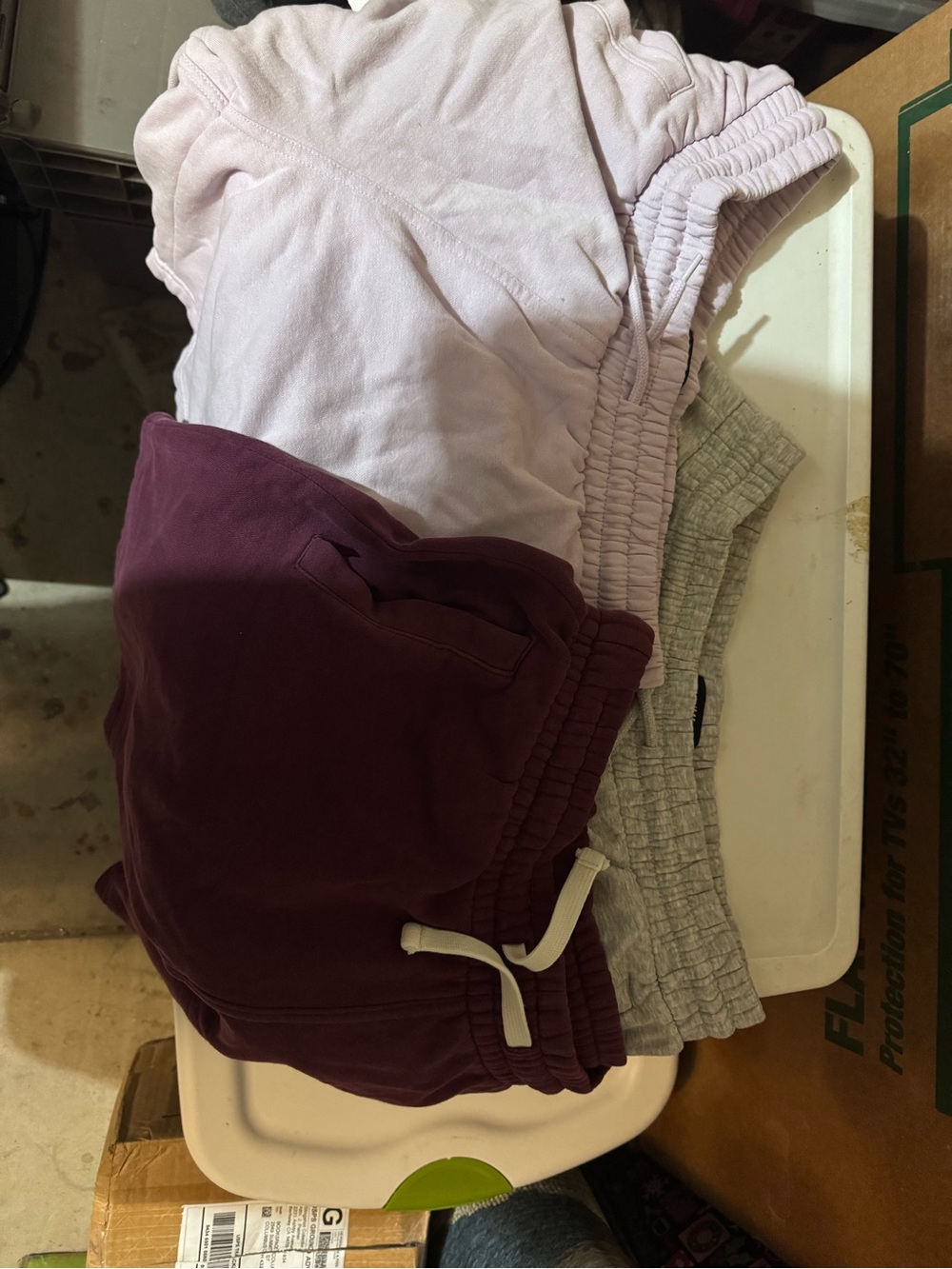 H&M Men's Athletic Shorts in Light Pink, Plum & Gray